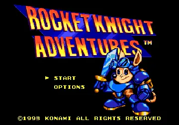 Rocket Knight Adventures (Europe) screen shot title